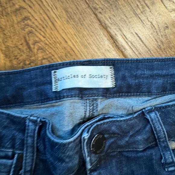 Articles of Society Crop Tie Dye design Jeans - Picture 2 of 4